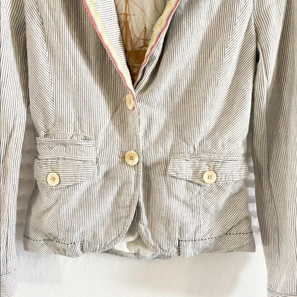 Anthropologie Cartonnier sunglow striped blazer 2